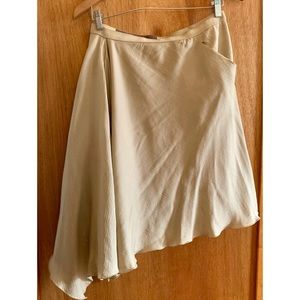 Rick Owens gold silk skirt